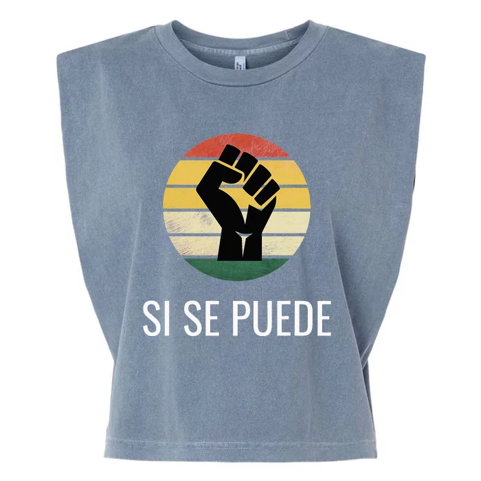 Cesar Chavez Day Si Se Puede March Holiday Mexico Garment-Dyed Women's Muscle Tee