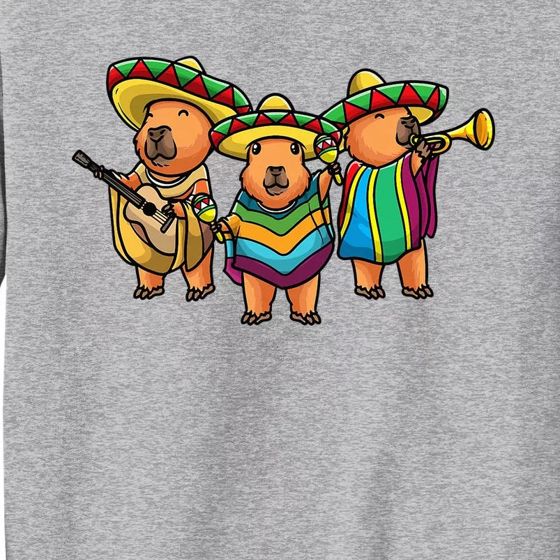 Capybara Cinco De Mayo Mexican Band Musician Tall Sweatshirt