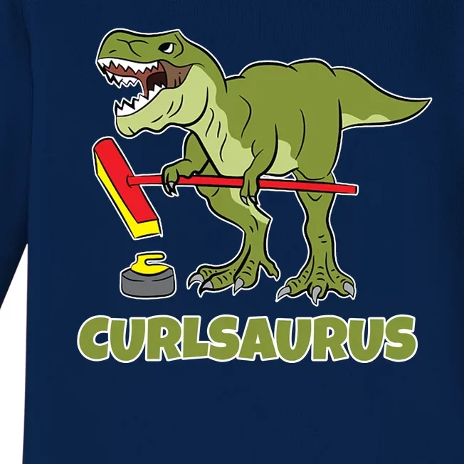 Curlsaurus Curler Dinosaur Sport Baby Long Sleeve Bodysuit