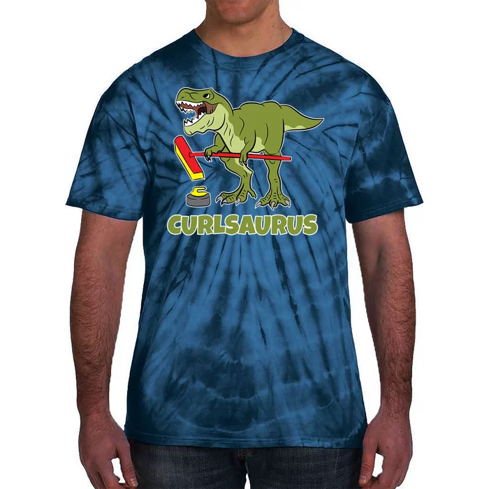 Curlsaurus Curler Dinosaur Sport Tie-Dye T-Shirt