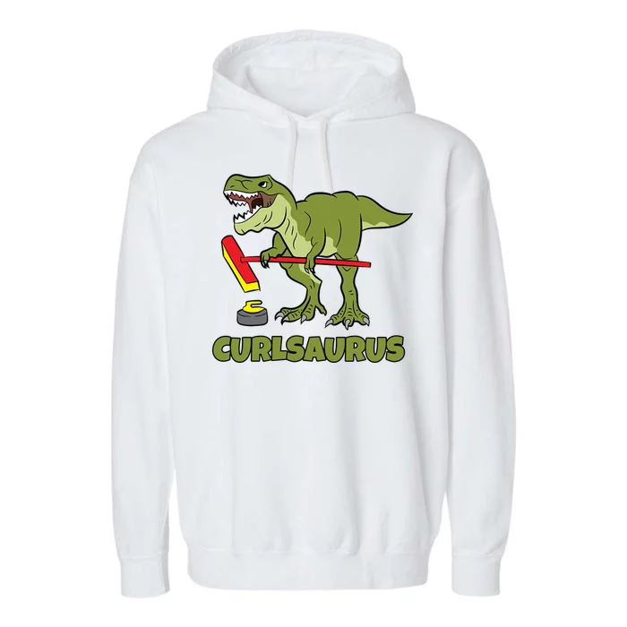 Curlsaurus Curler Dinosaur Sport Garment-Dyed Fleece Hoodie