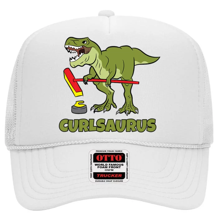 Curlsaurus Curler Dinosaur Sport High Crown Mesh Trucker Hat