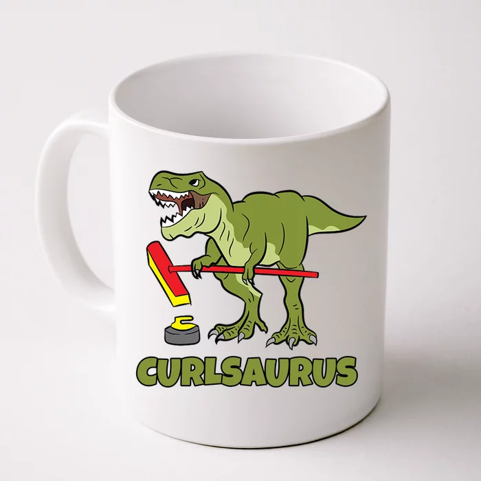 Curlsaurus Curler Dinosaur Sport Front & Back Coffee Mug