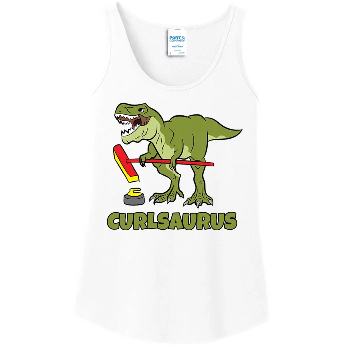 Curlsaurus Curler Dinosaur Sport Ladies Essential Tank