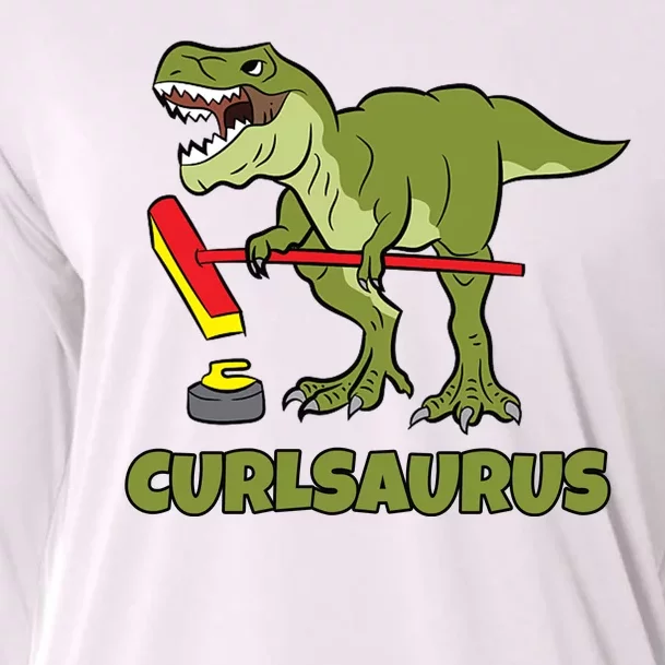 Curlsaurus Curler Dinosaur Sport Cooling Performance Long Sleeve Crew