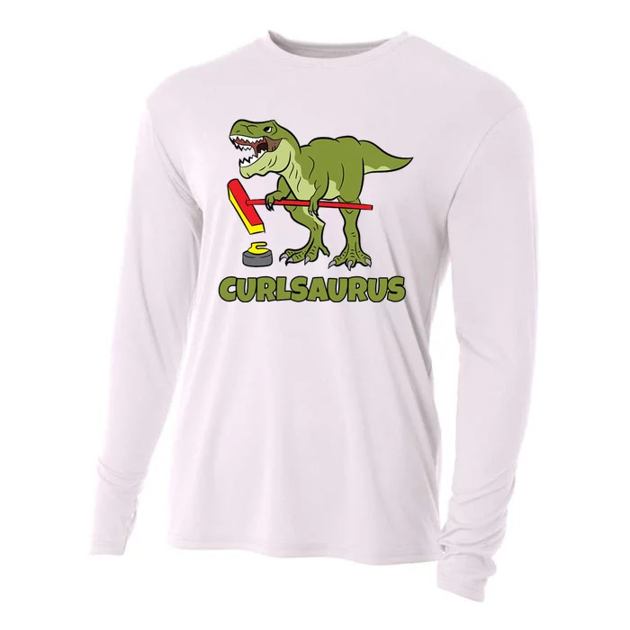 Curlsaurus Curler Dinosaur Sport Cooling Performance Long Sleeve Crew