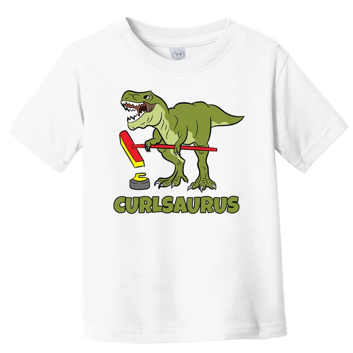 Curlsaurus Curler Dinosaur Sport Toddler T-Shirt