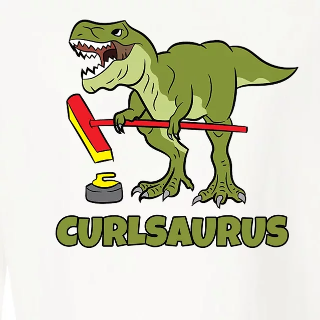 Curlsaurus Curler Dinosaur Sport Cropped Pullover Crew