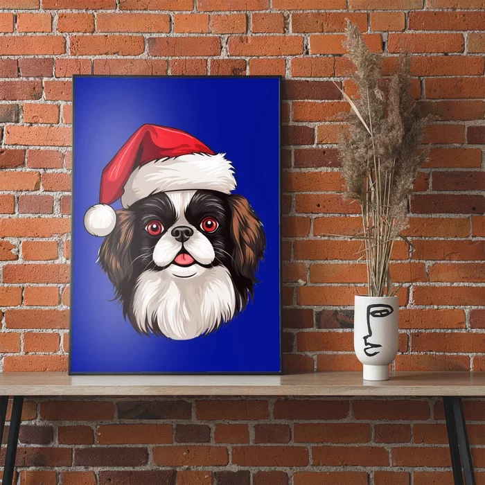 Christmas Chihuahua Dog Santa Hat Funny Xmas Gift Poster