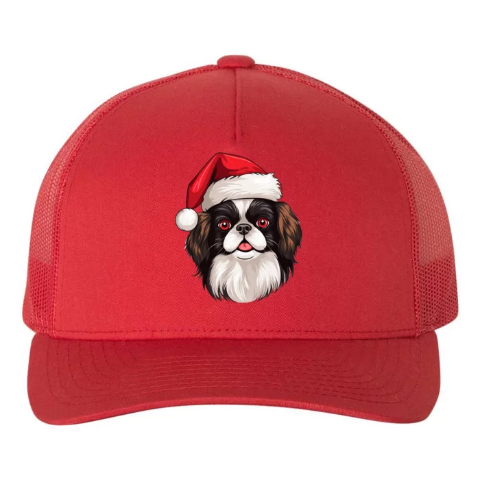 Christmas Chihuahua Dog Santa Hat Funny Xmas Gift Yupoong Adult 5-Panel Trucker Hat