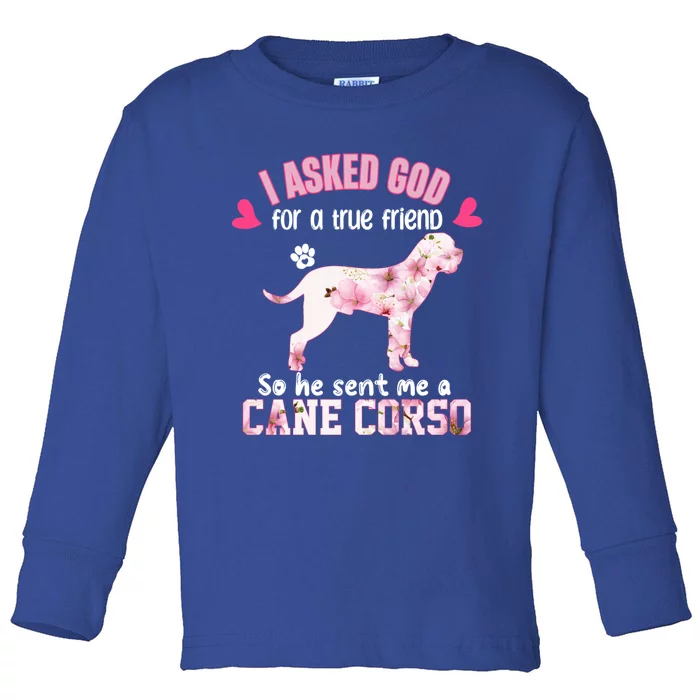 Cane Corso Dog Lover Christmas Funny Gift Cute Dog Pet Owner Xmas Meaningful Gif Toddler Long Sleeve Shirt