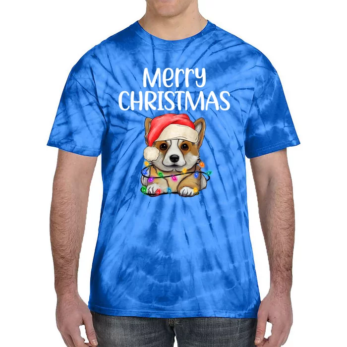 Corgi Christmas Dog Funny Corgi Dog Puppy Xmas Corgi Breed Gift Tie-Dye T-Shirt