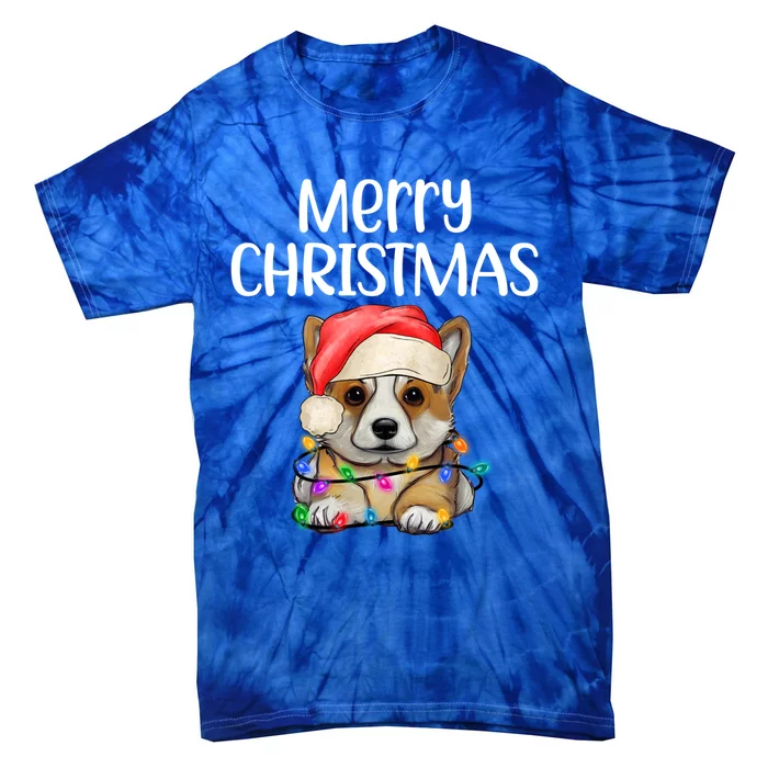 Corgi Christmas Dog Funny Corgi Dog Puppy Xmas Corgi Breed Gift Tie-Dye T-Shirt