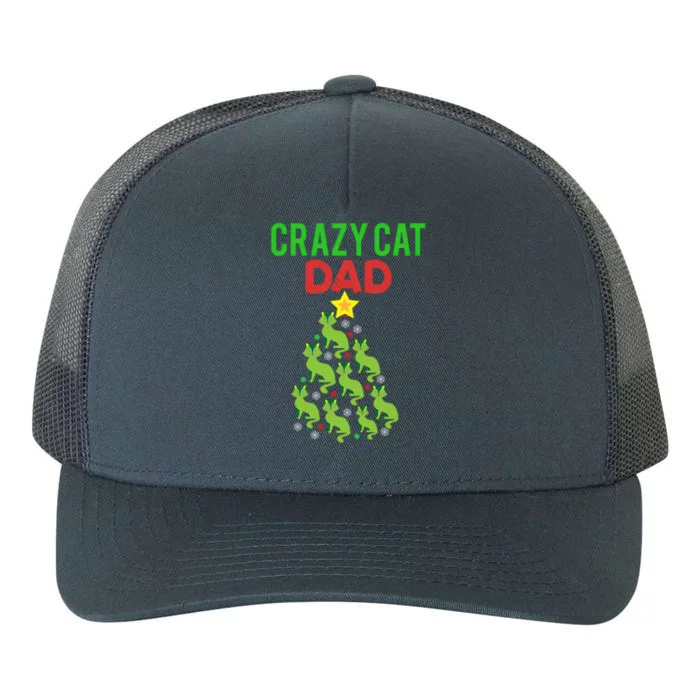 Crazy Cat Dad Christmas Yupoong Adult 5-Panel Trucker Hat