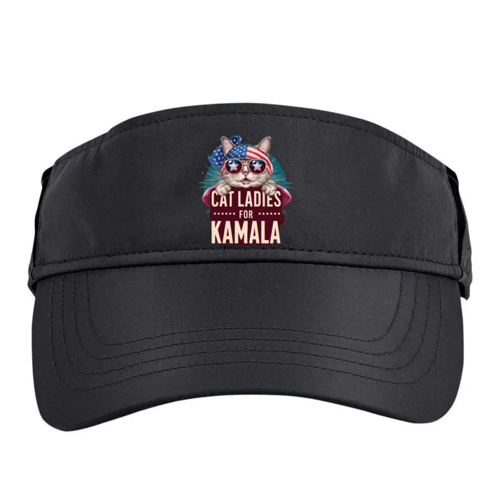 Cute Cat Design Cat Ladies For Kamala Adult Drive Performance Visor