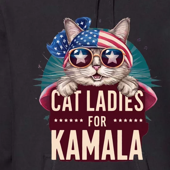 Cute Cat Design Cat Ladies For Kamala Premium Hoodie