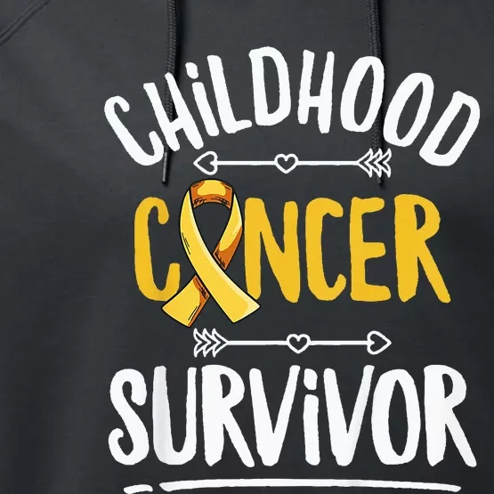 Childhood Cancer Design For A Childhood Cancer Survivor Performance Fleece Hoodie