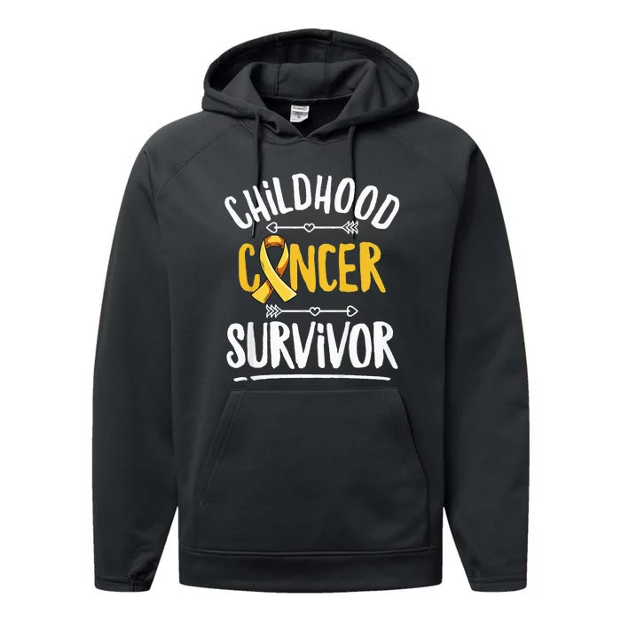 Childhood Cancer Design For A Childhood Cancer Survivor Performance Fleece Hoodie