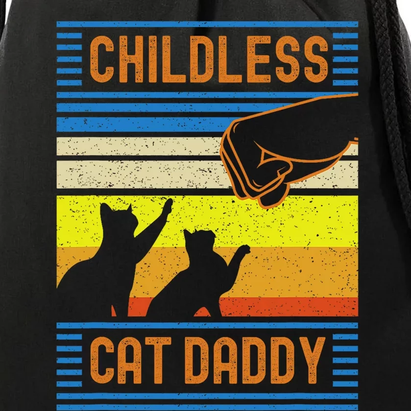 Childless Cat Daddy 2024 For President Matching Parents Drawstring Bag