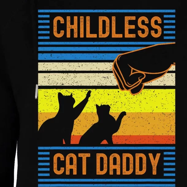 Childless Cat Daddy 2024 For President Matching Parents Womens Funnel Neck Pullover Hood