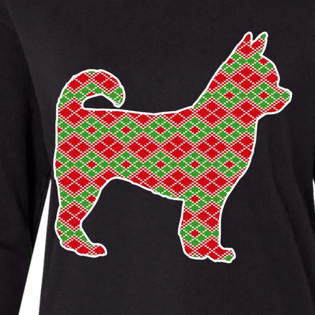 Chihuahua Christmas Dog Lover Funny Gift Womens Cotton Relaxed Long Sleeve T-Shirt