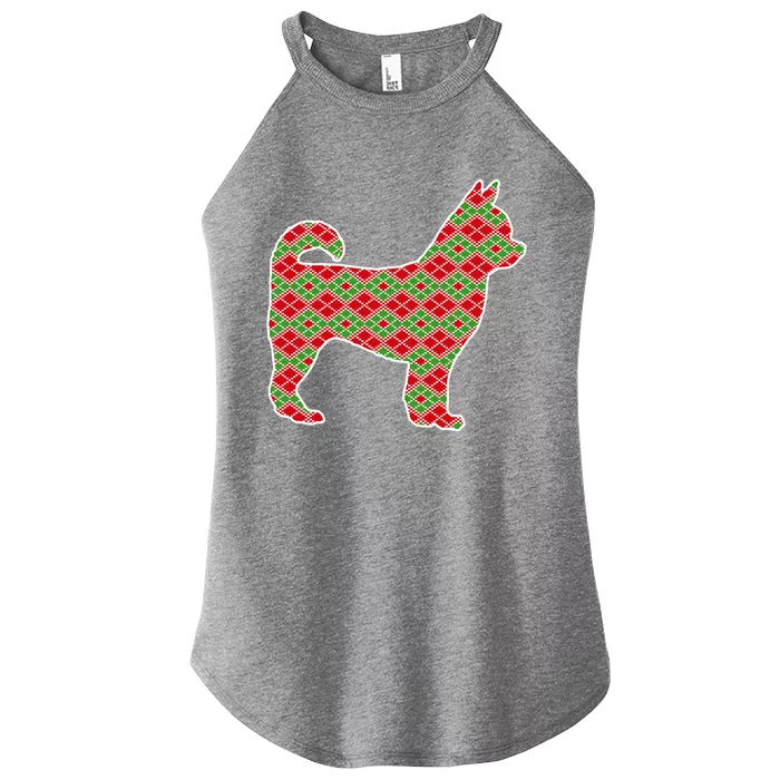 Chihuahua Christmas Dog Lover Funny Gift Women’s Perfect Tri Rocker Tank