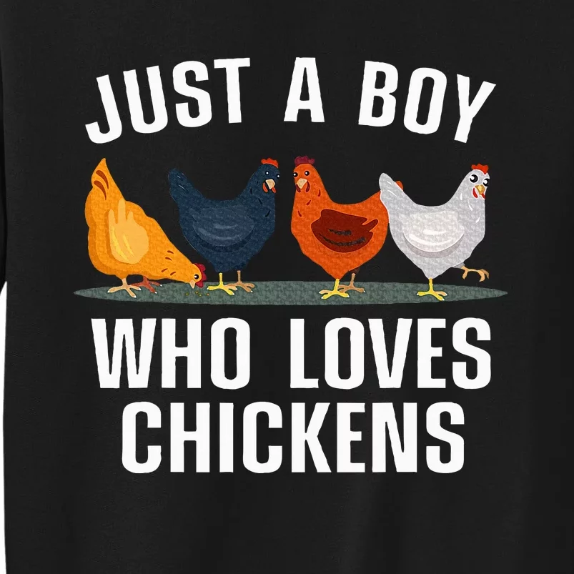 Cute Chicken Design Farming Chicken Lover Tall Sweatshirt