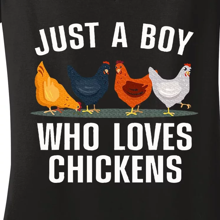 Cute Chicken Design Farming Chicken Lover Women's V-Neck T-Shirt