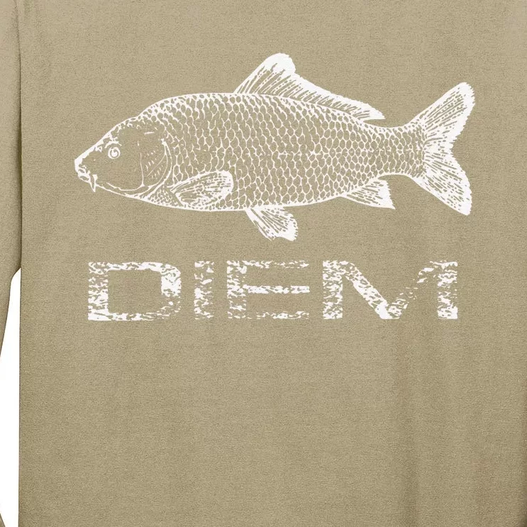 Carp (Carpe) Diem Fishing Fish Tall Long Sleeve T-Shirt