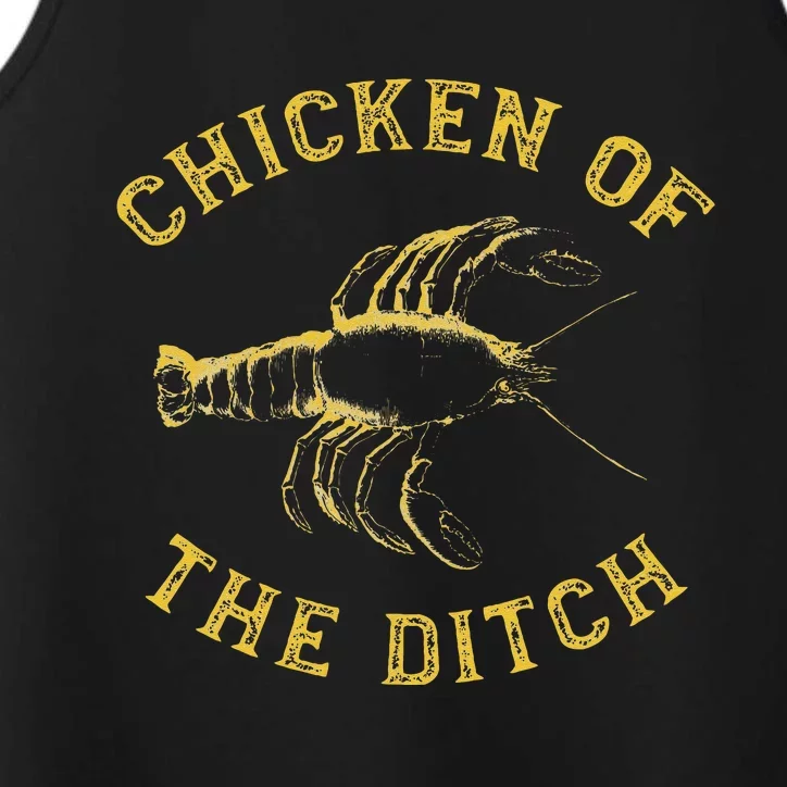 Crawfish Chicken Ditch Retro Cajun Food Gift Performance Tank