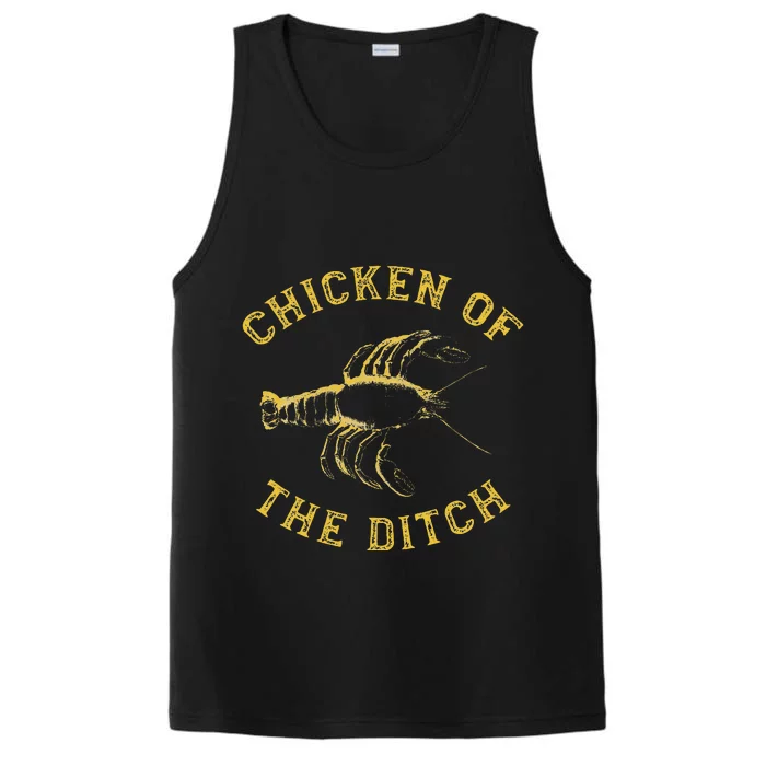 Crawfish Chicken Ditch Retro Cajun Food Gift Performance Tank