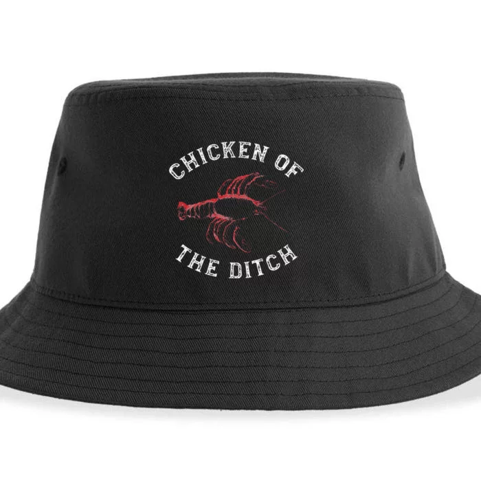 Crawfish Chicken Ditch Retro Cajun Food Gift Sustainable Bucket Hat