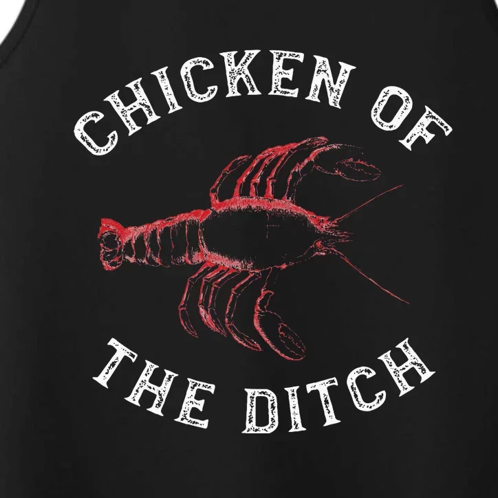 Crawfish Chicken Ditch Retro Cajun Food Gift Performance Tank