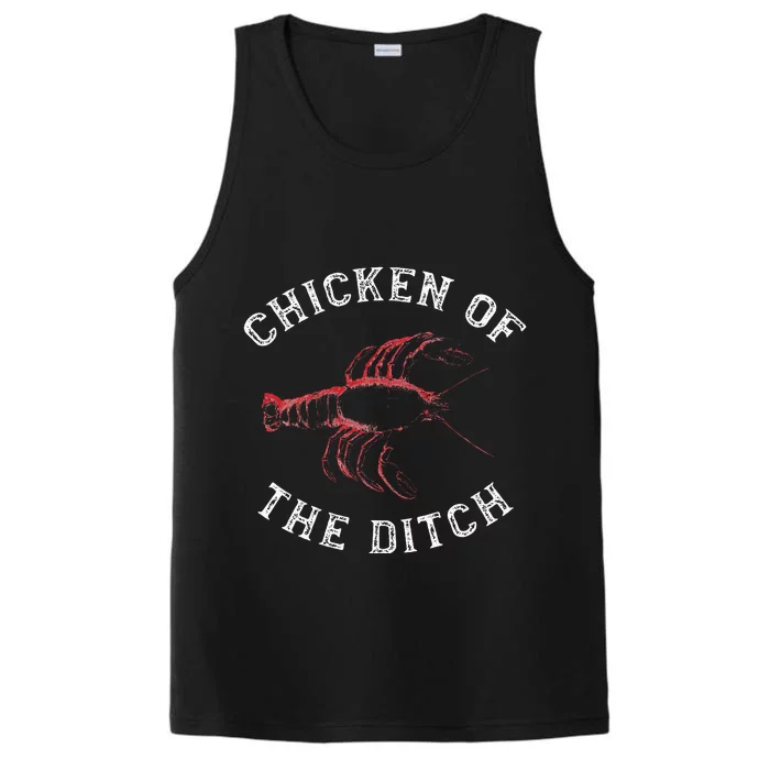 Crawfish Chicken Ditch Retro Cajun Food Gift Performance Tank