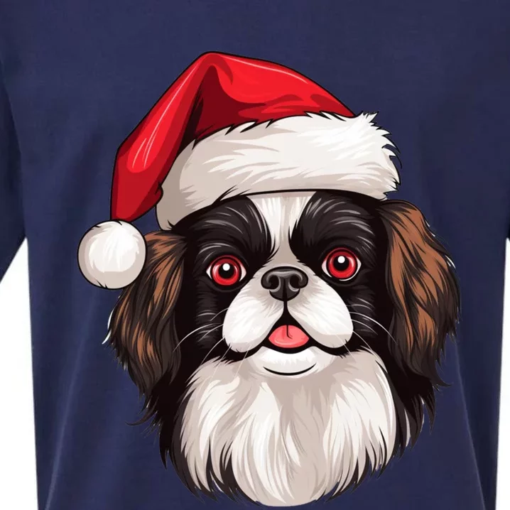 Christmas Chihuahua Dog Santa Hat Funny Xmas Great Gift Sueded Cloud Jersey T-Shirt