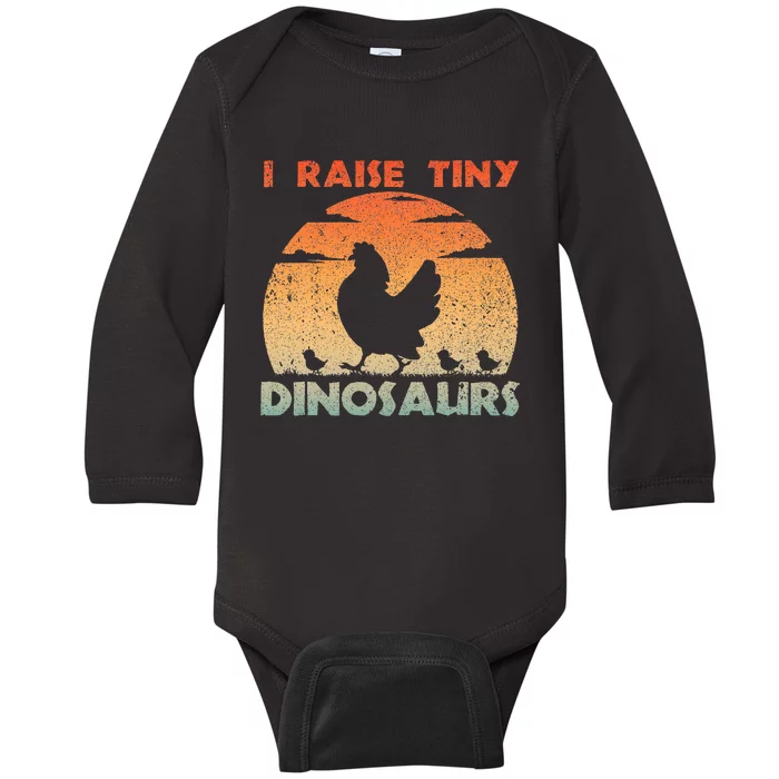 Cool Chicken Design For Farm Lover Chicken Farmer Baby Long Sleeve Bodysuit