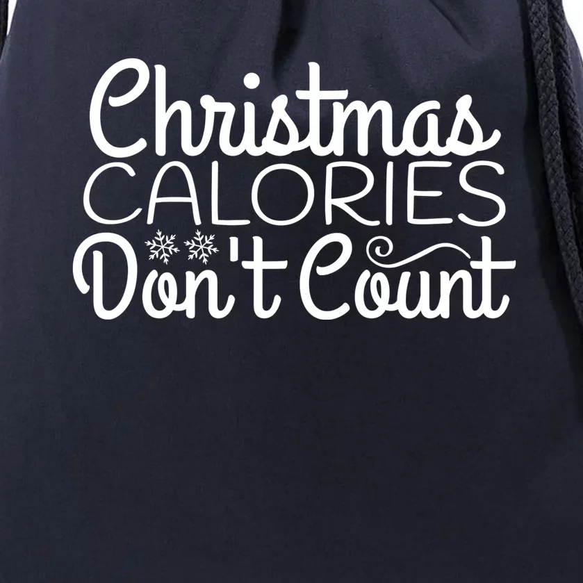 Christmas Calories Don't Count Funny Drawstring Bag