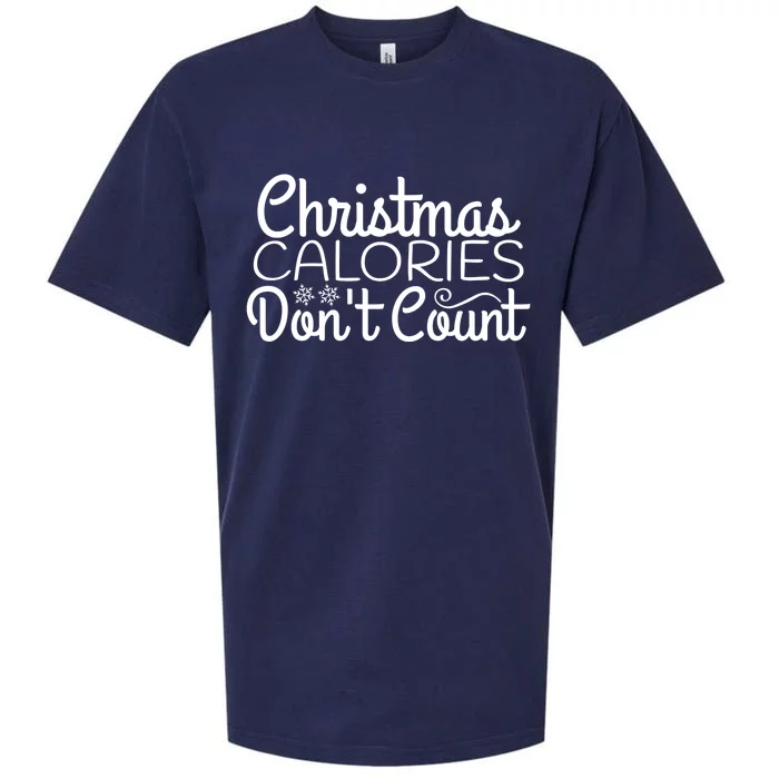 Christmas Calories Don't Count Funny Sueded Cloud Jersey T-Shirt