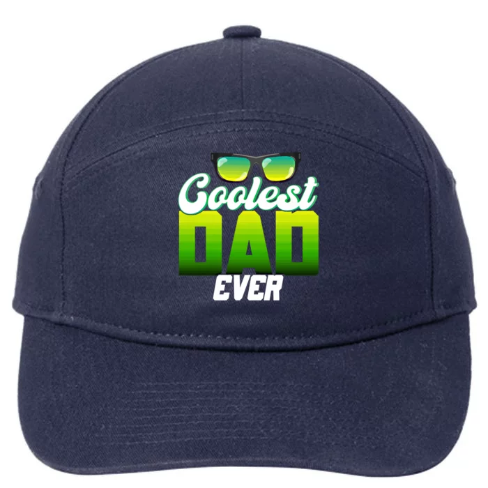 Cute Coolest Dad Around Worlds Coolest Dad Ever Coolest Dad Great Gift 7-Panel Snapback Hat