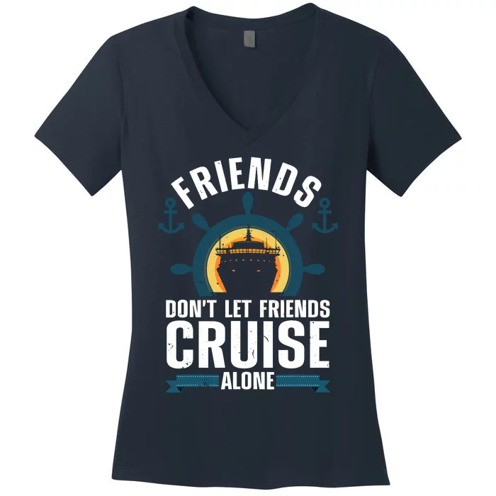 Cool Cruise Design For Cruising Cruise Ship Lovers Women's V-Neck T-Shirt