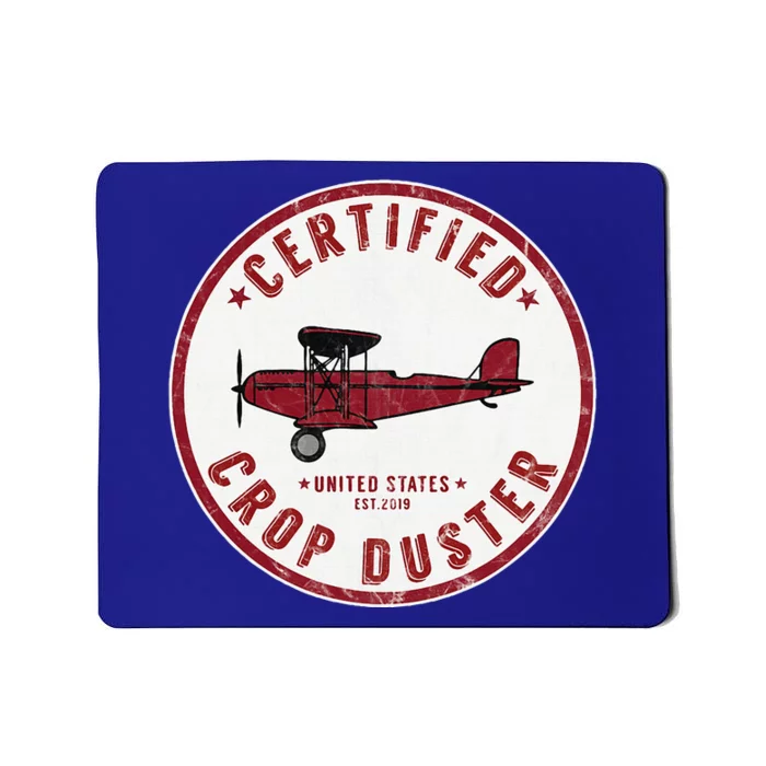 Certified Crop Duster Planes And Aerial Mousepad