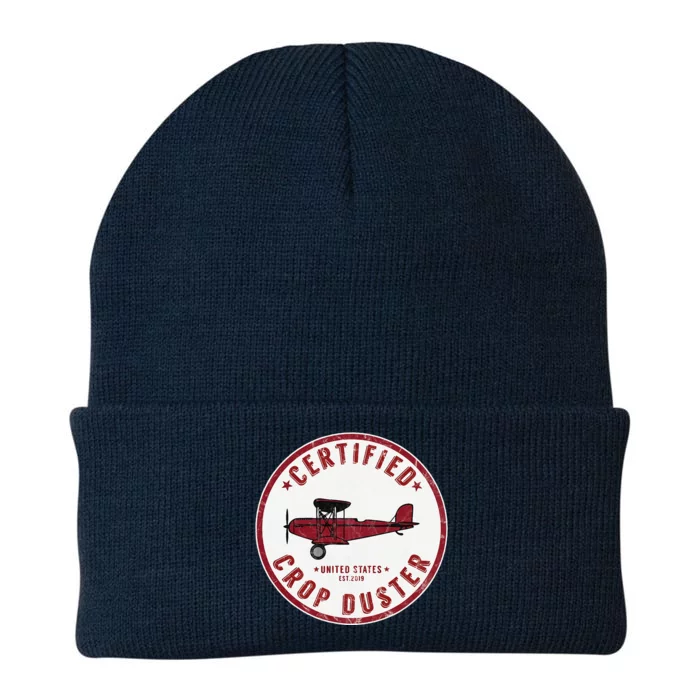 Certified Crop Duster Planes And Aerial Knit Cap Winter Beanie