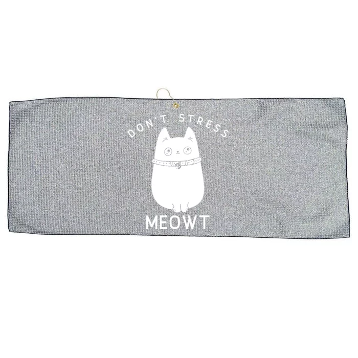 Cute Cat Don’t Stress Meowt Meaningful Gift Large Microfiber Waffle Golf Towel