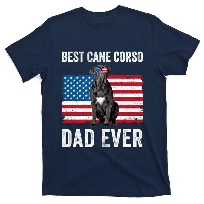 Cane Corso Dad USA American Flag Cane Corso Dog Lover Owner T-Shirt