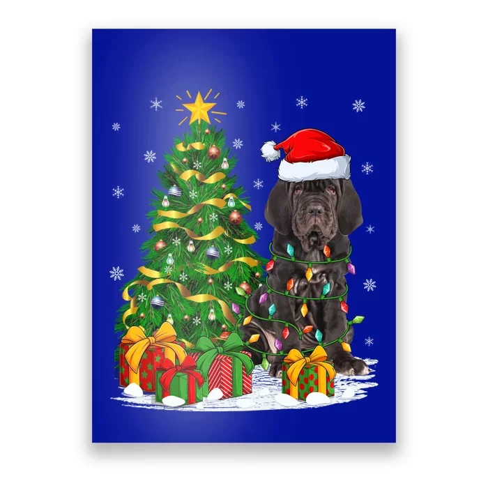 Cane Corso Dog Lover Xmas Tree Santa Cane Corso Christmas Great Gift Poster