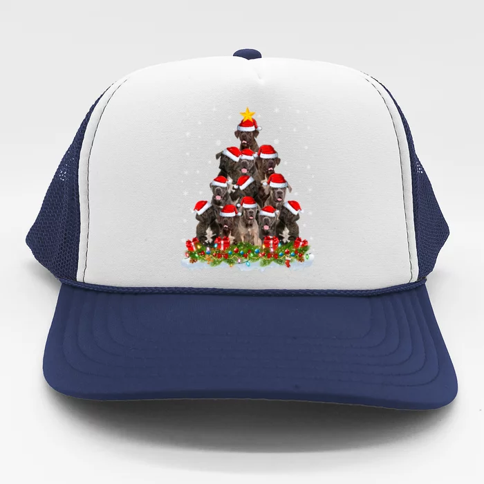 Cane Corso Dog Lover Xmas Tree Santa Christmas Cane Corso Gift Trucker Hat