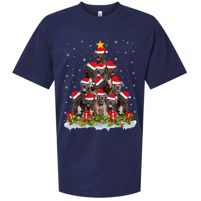 Cane Corso Dog Lover Xmas Tree Santa Christmas Cane Corso Gift Sueded Cloud Jersey T-Shirt