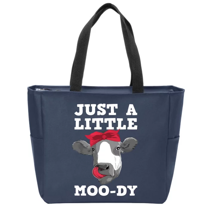 Cute Cow Design For Dairy Cow Lover Cattle Farming Zip Tote Bag