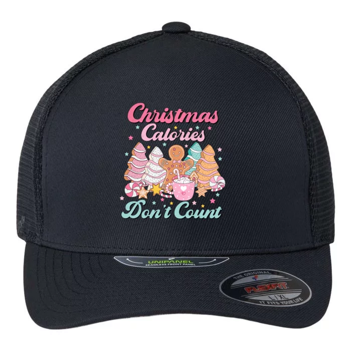 Christmas Calories Dont Count Funny Holiday Flexfit Unipanel Trucker Cap