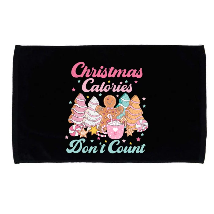 Christmas Calories Dont Count Funny Holiday Microfiber Hand Towel